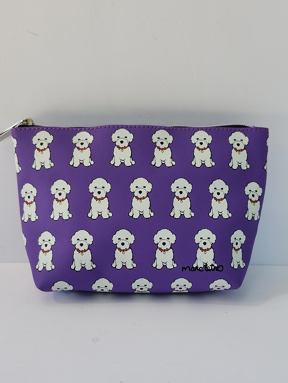 NWOT MARC TETRO BICHON FRISE ZIPPER POUCH